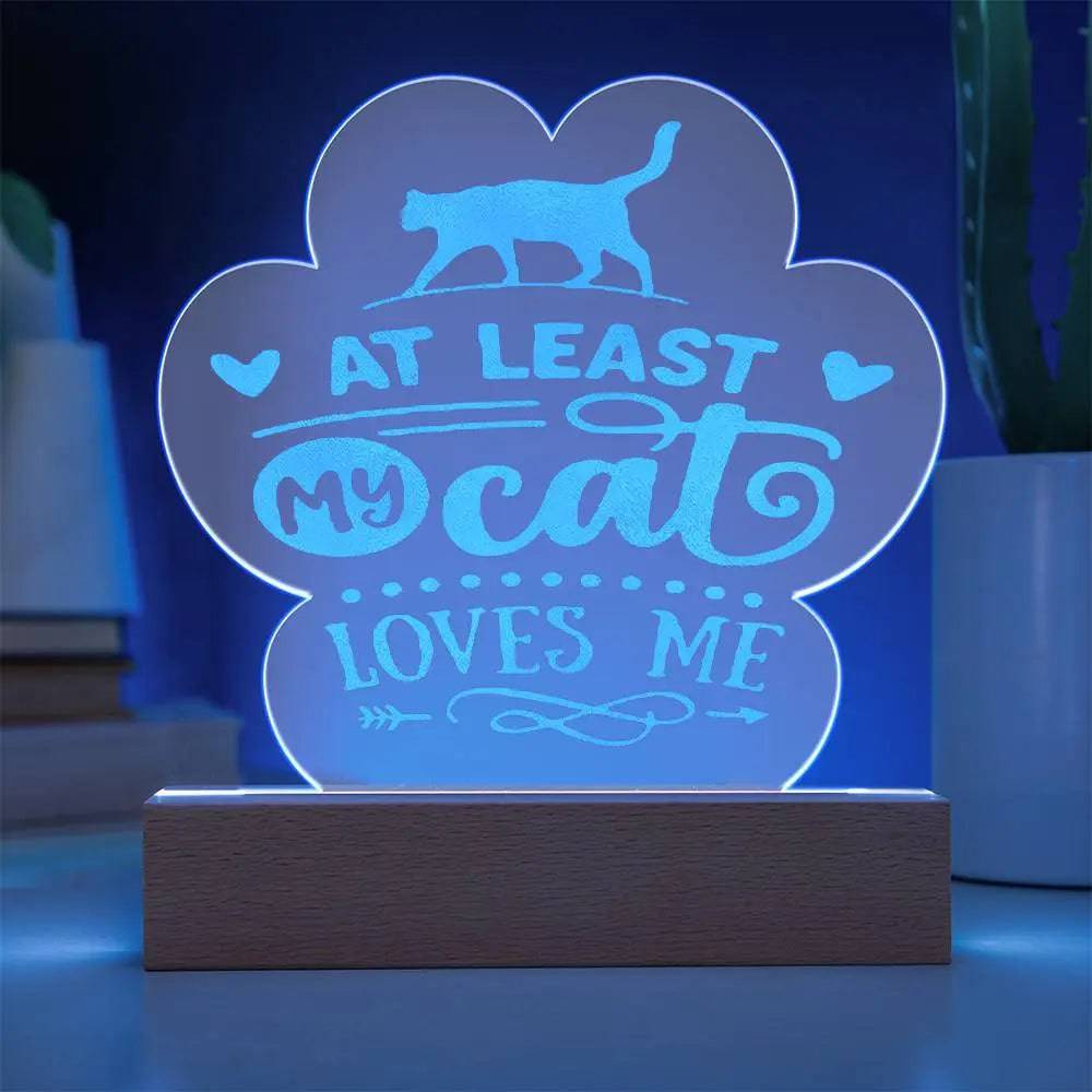 Jewelry At least MY Cat Loves Me ~ Engraved Acrylic Paw Plaque GiftsByJeff Gifts By Jeff Pittsburgh PA