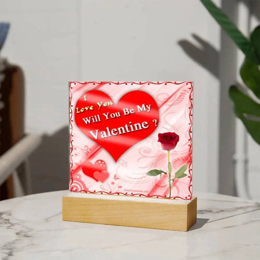 Jewelry Be My Valentine ~ Acrylic Square Plaque GiftsByJeff Gifts By Jeff Pittsburgh PA