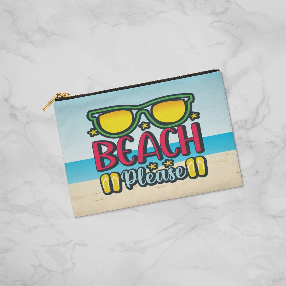 Jewelry Beach Vibes, Beach Please! - Small Fabric Zippered Pouch GiftsByJeff Gifts By Jeff Pittsburgh PA