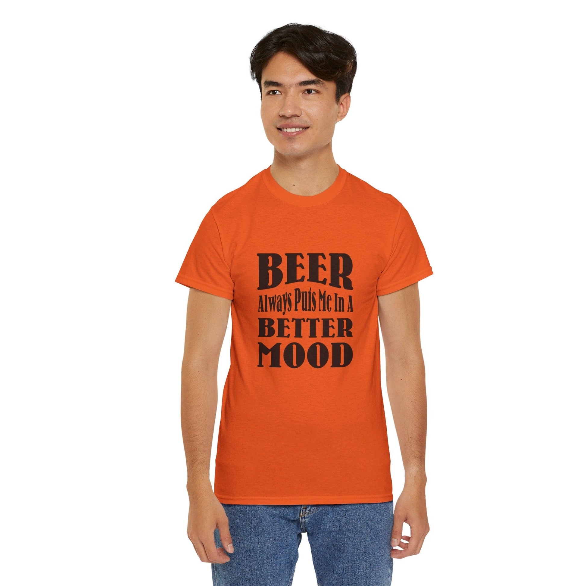 T-Shirt BEER Always Puts Me In A Better Mood - Gildan 5000 Unisex T-shirt GiftsByJeff Gifts By Jeff Pittsburgh PA