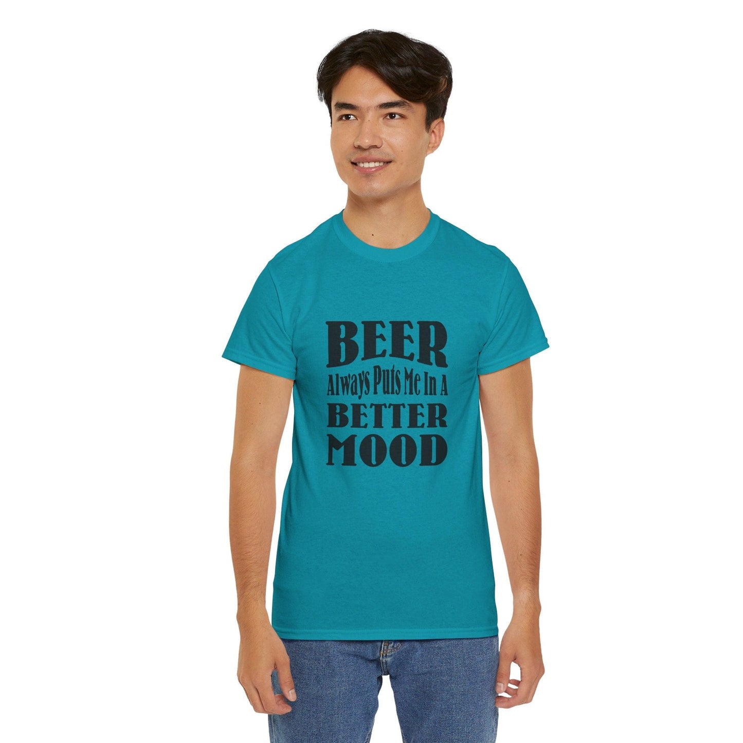 T-Shirt BEER Always Puts Me In A Better Mood - Gildan 5000 Unisex T-shirt GiftsByJeff Gifts By Jeff Pittsburgh PA