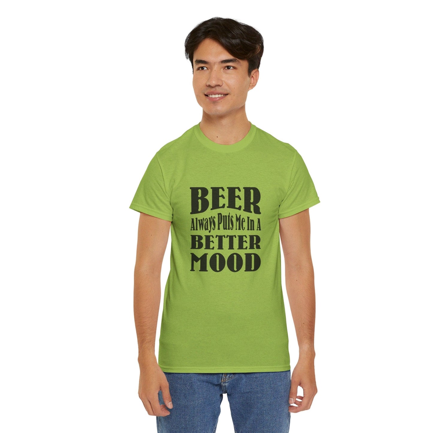 T-Shirt BEER Always Puts Me In A Better Mood - Gildan 5000 Unisex T-shirt GiftsByJeff Gifts By Jeff Pittsburgh PA