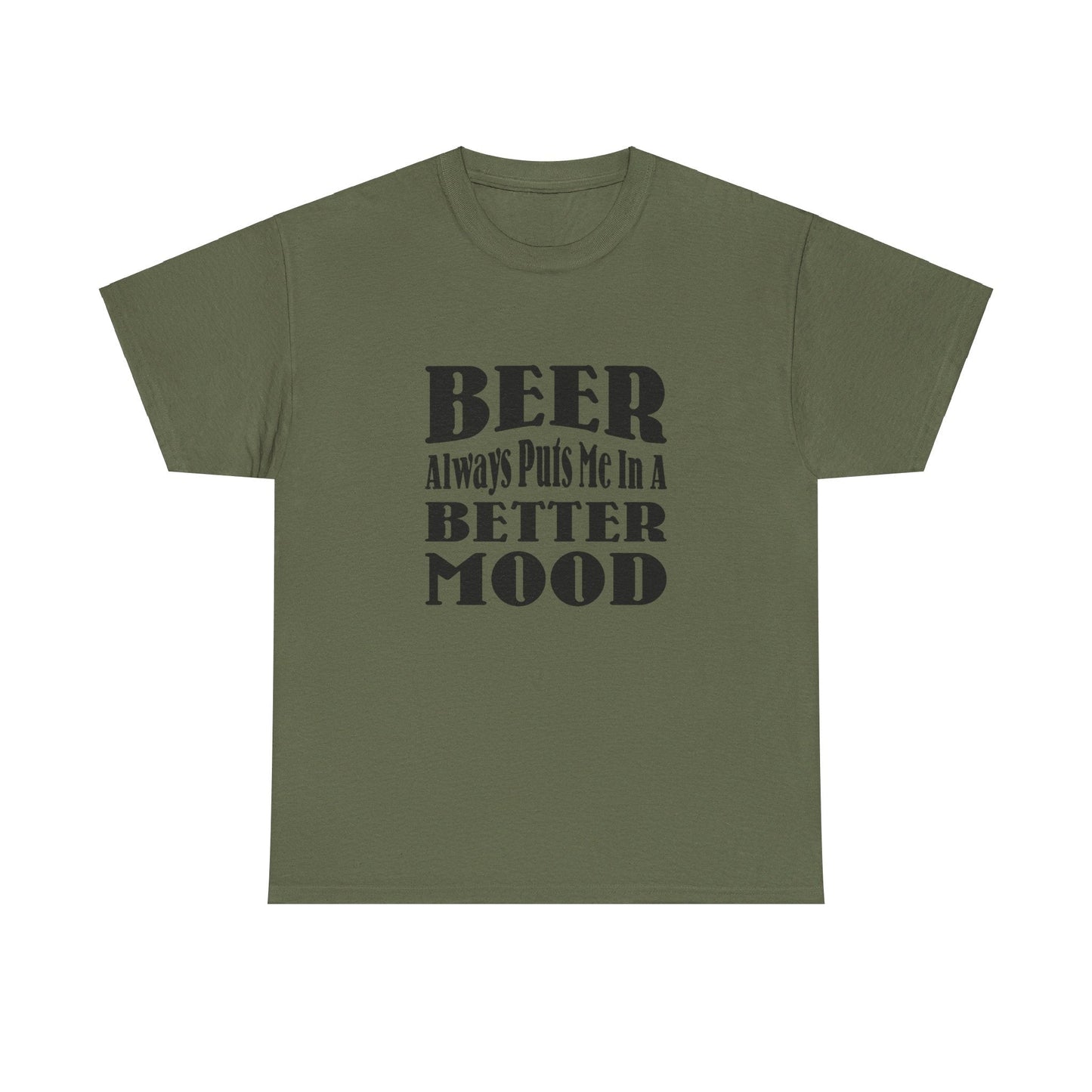 T-Shirt BEER Always Puts Me In A Better Mood - Gildan 5000 Unisex T-shirt GiftsByJeff Gifts By Jeff Pittsburgh PA