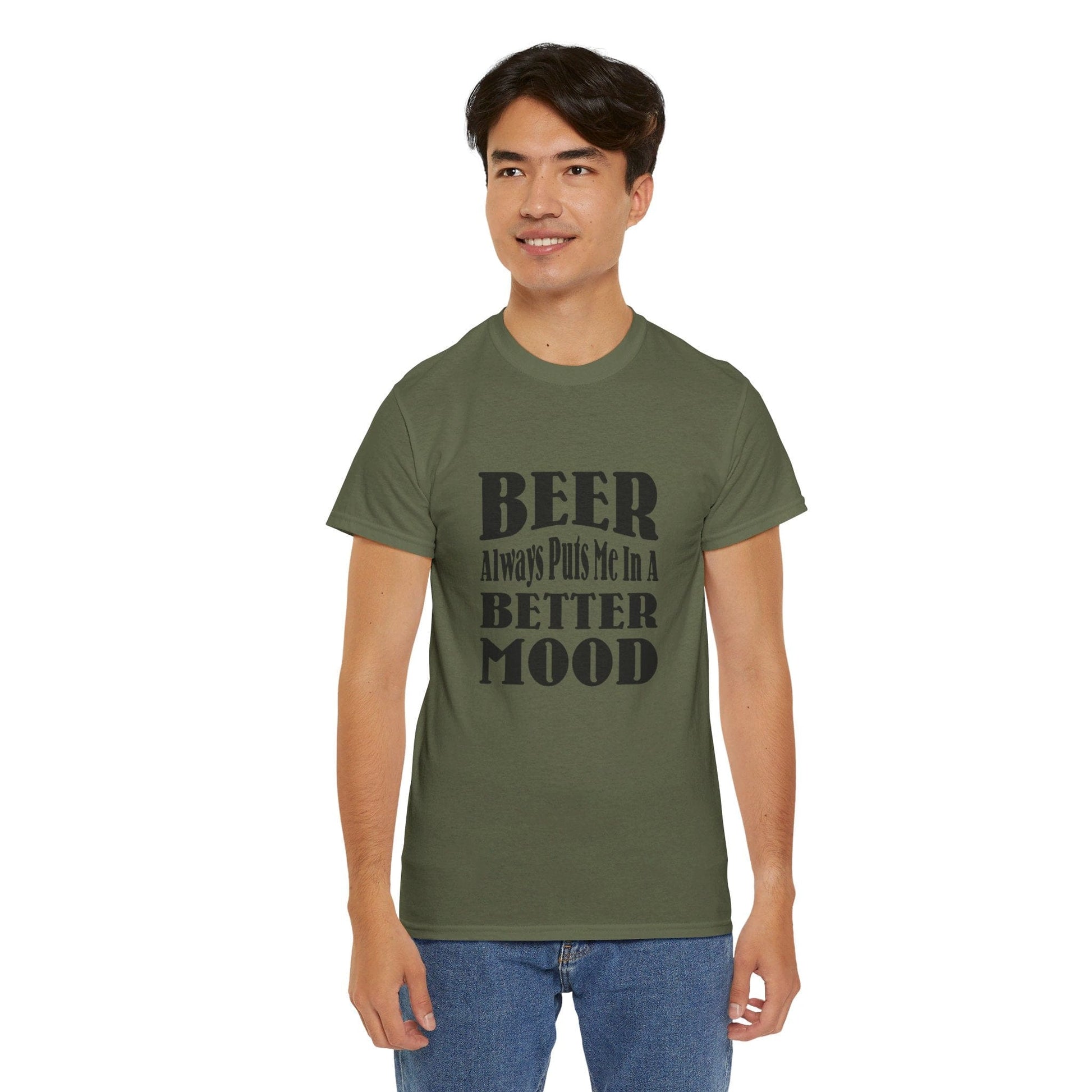 T-Shirt BEER Always Puts Me In A Better Mood - Gildan 5000 Unisex T-shirt GiftsByJeff Gifts By Jeff Pittsburgh PA