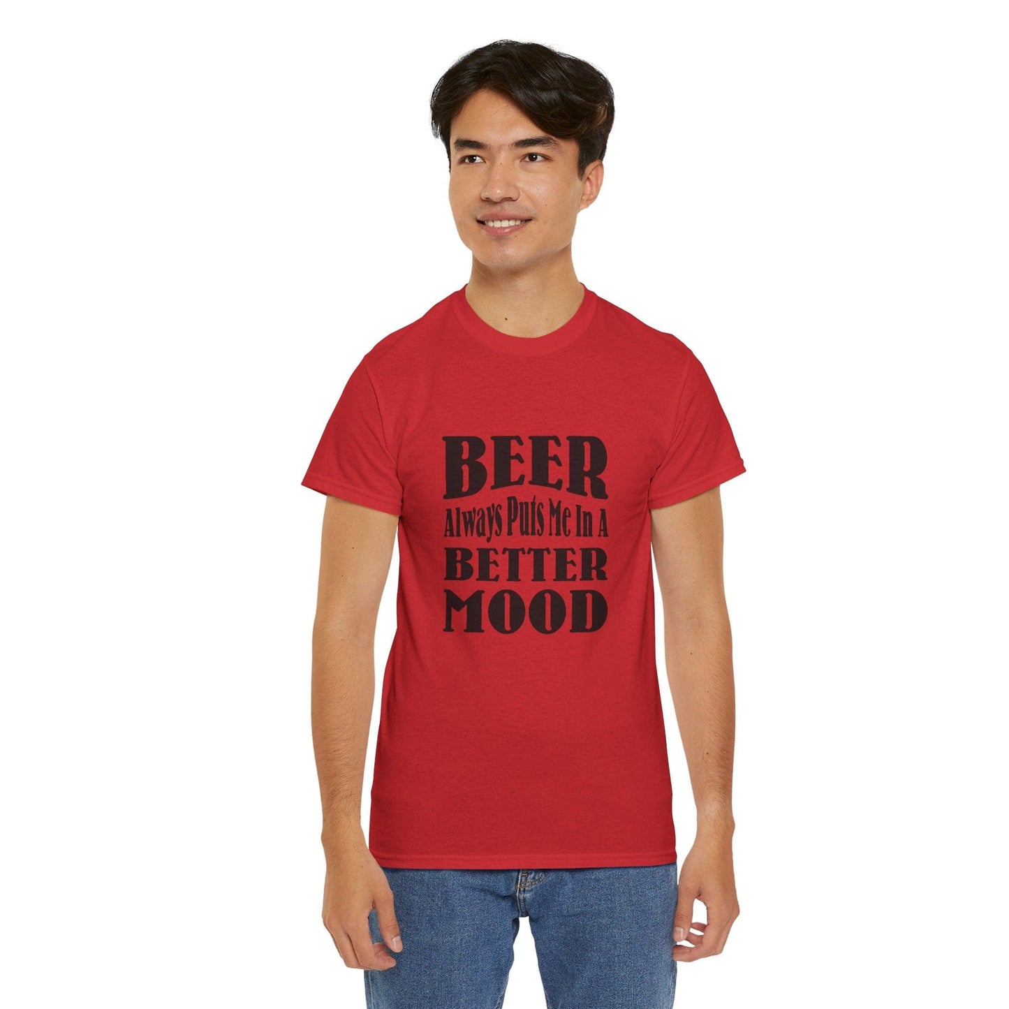 T-Shirt BEER Always Puts Me In A Better Mood - Gildan 5000 Unisex T-shirt GiftsByJeff Gifts By Jeff Pittsburgh PA