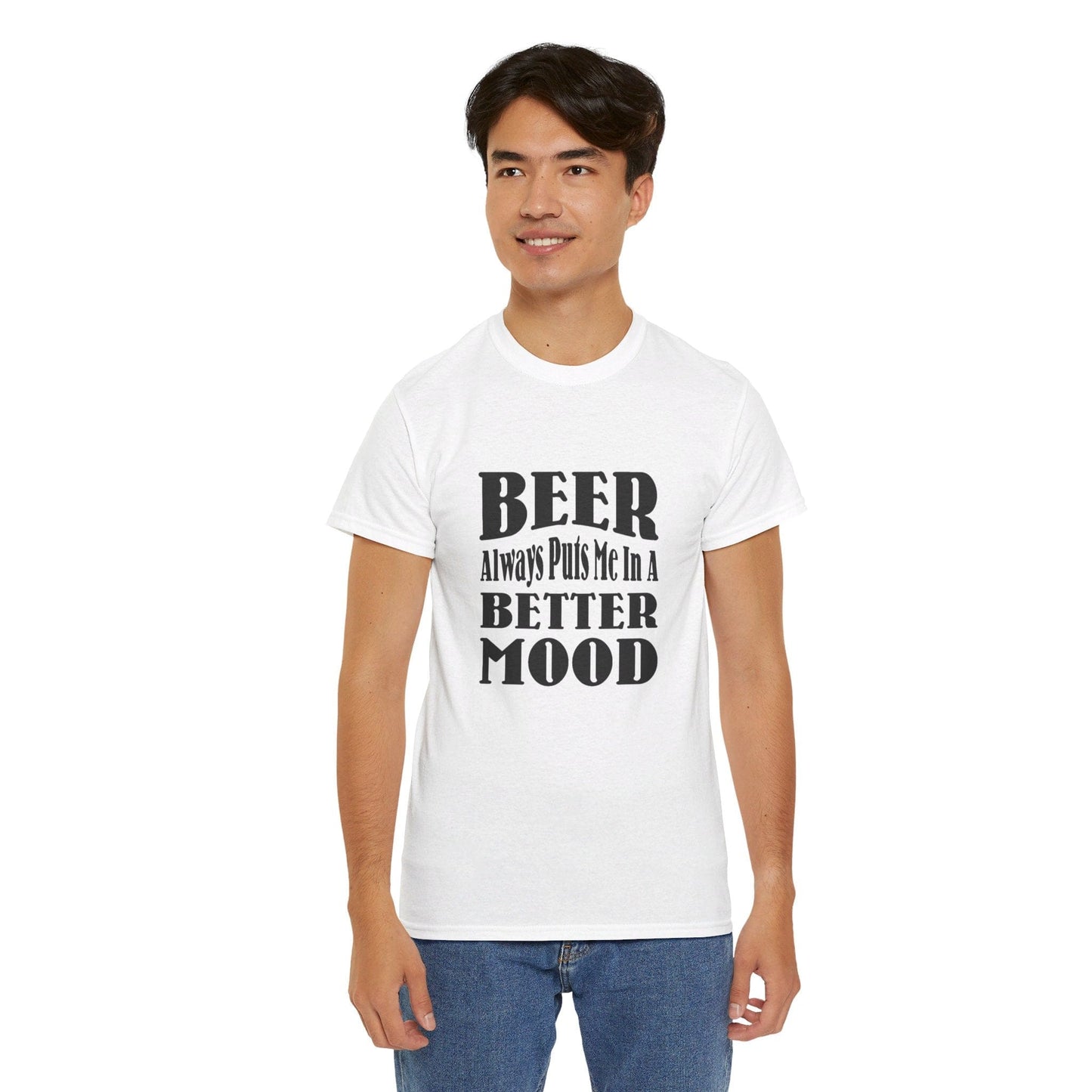 T-Shirt BEER Always Puts Me In A Better Mood - Gildan 5000 Unisex T-shirt GiftsByJeff Gifts By Jeff Pittsburgh PA