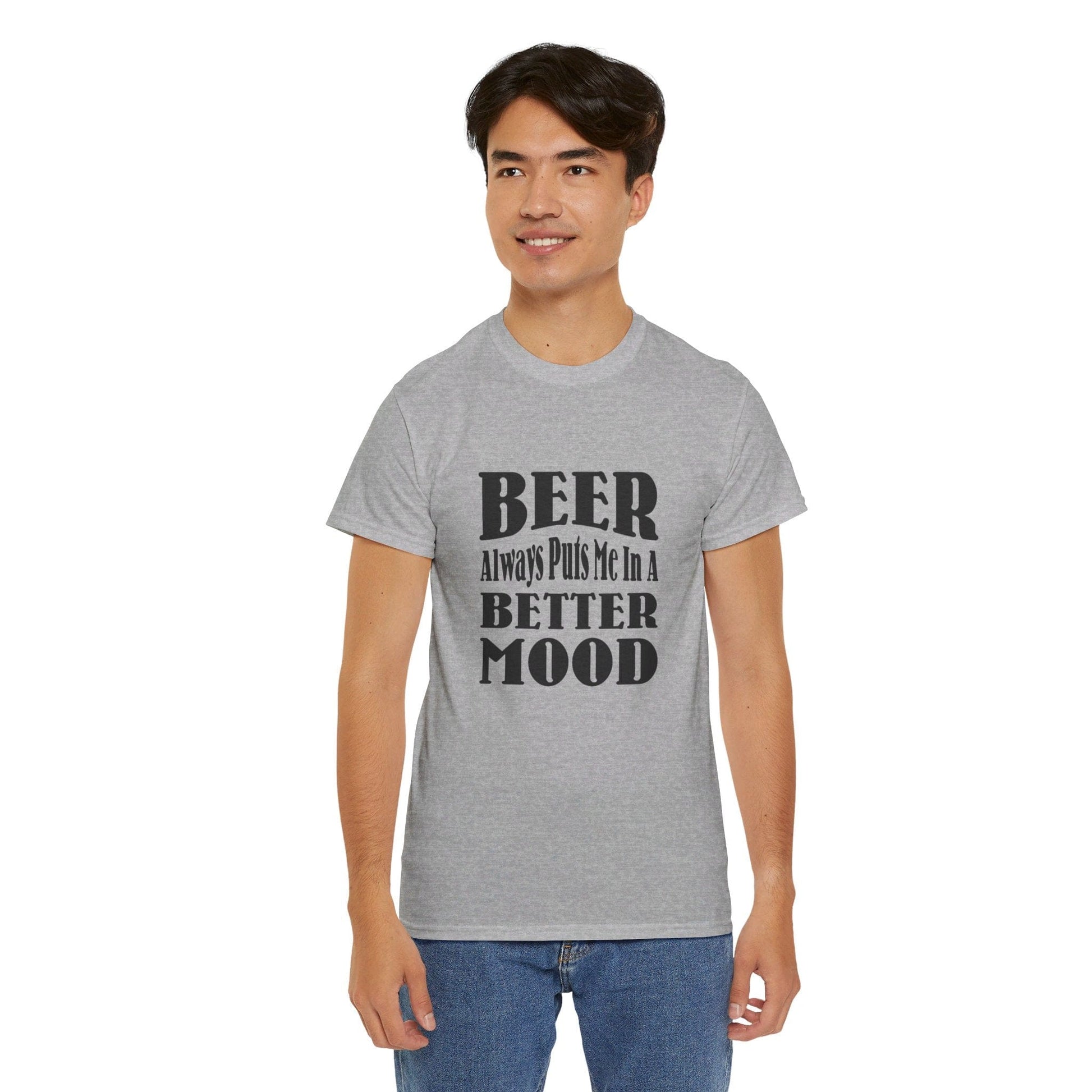 T-Shirt BEER Always Puts Me In A Better Mood - Gildan 5000 Unisex T-shirt GiftsByJeff Gifts By Jeff Pittsburgh PA