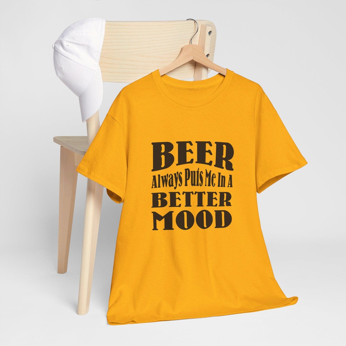 T-Shirt BEER Always Puts Me In A Better Mood - Gildan 5000 Unisex T-shirt GiftsByJeff Gifts By Jeff Pittsburgh PA