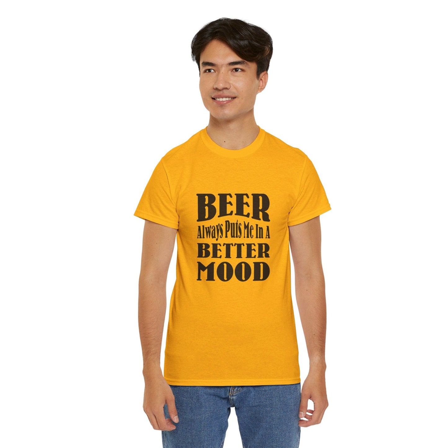 T-Shirt BEER Always Puts Me In A Better Mood - Gildan 5000 Unisex T-shirt GiftsByJeff Gifts By Jeff Pittsburgh PA