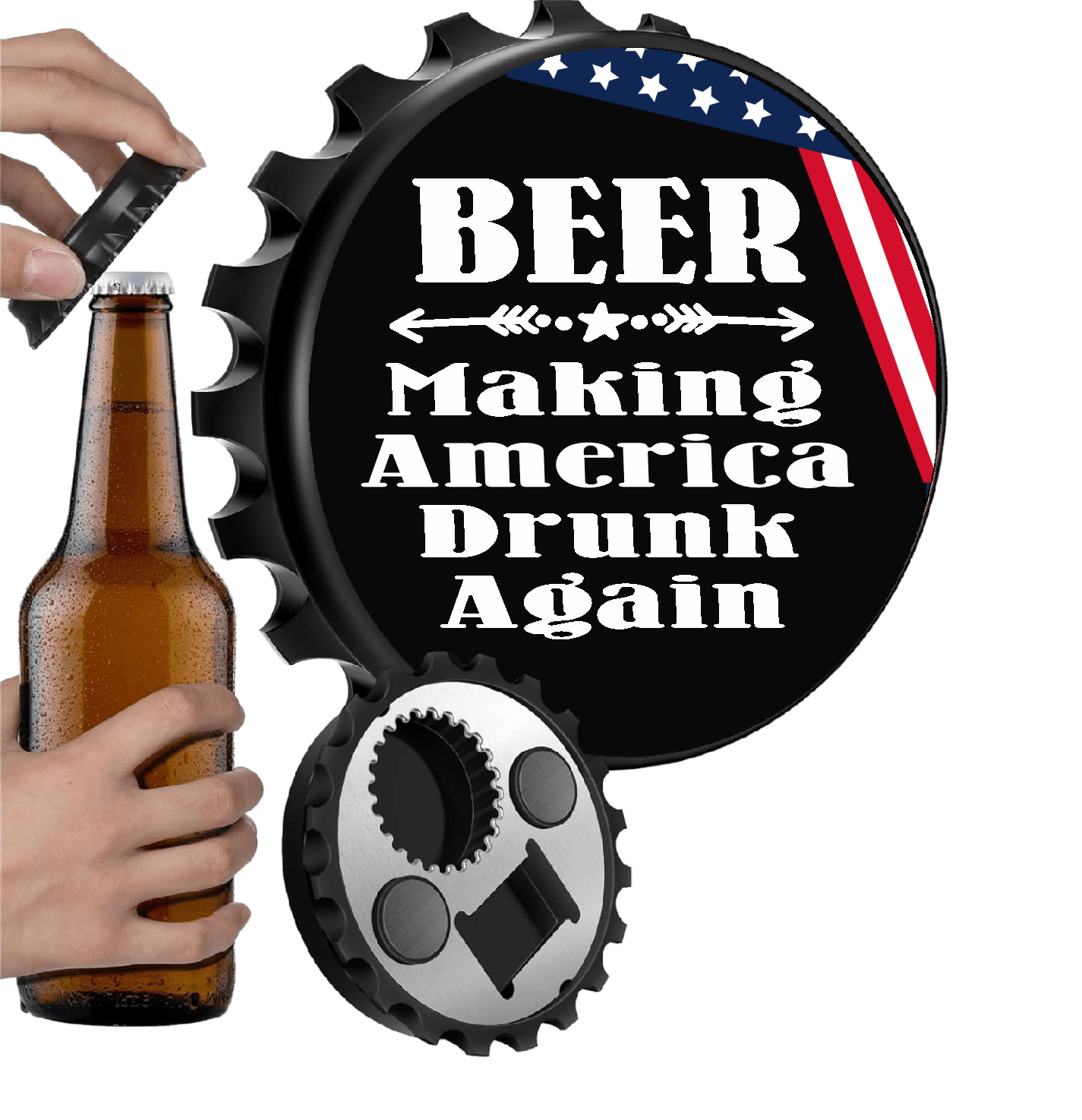 accessories BEER, Making America Drunk Again - 12" x 18" Vintage Metal Sign (Free Bottle Opener) GiftsByJeff Gifts By Jeff Pittsburgh PA