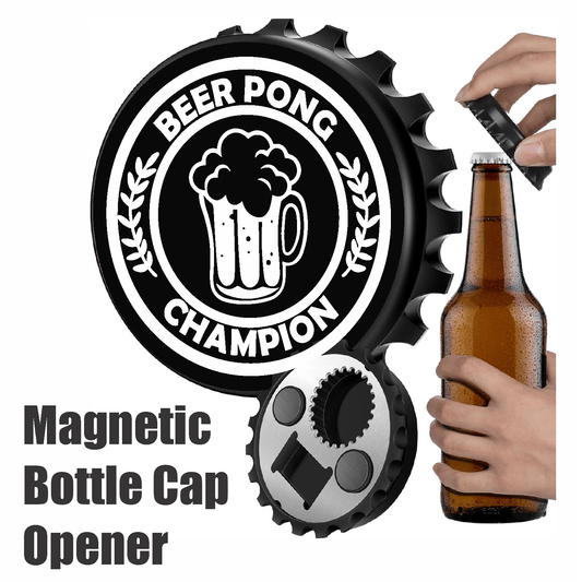 accessories Beer Pong Champion - Designer Beer Bottle Opener Magnet for Refrigerator, Gifts for Beer Lovers, Black GiftsByJeff Gifts By Jeff Pittsburgh PA