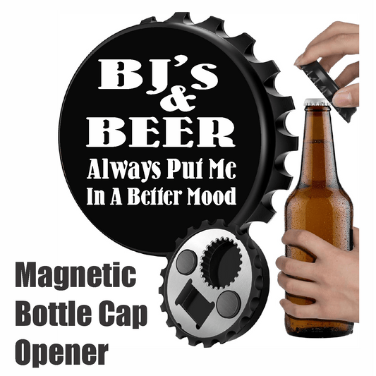 accessories BJ's & BEER Always Put Me In A Better Mood - Designer Beer Bottle Opener Magnet for Refrigerator, Gifts for Beer Lovers, Black GiftsByJeff Gifts By Jeff Pittsburgh PA