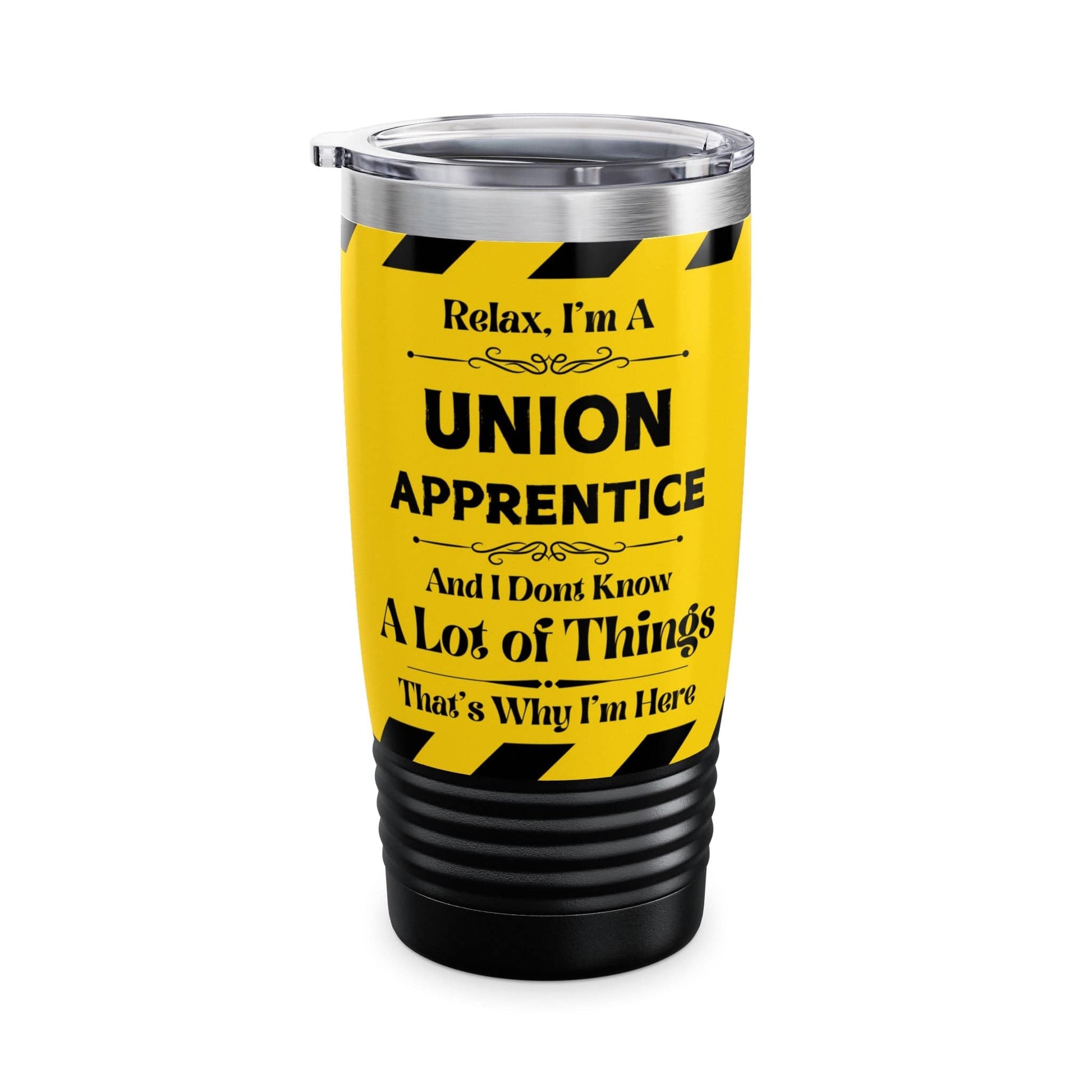 Mug Black / 20oz Relax, I'm A Union Apprentice, And I Don't Know A lot of Things - Ringneck Tumbler, 20oz GiftsByJeff Gifts By Jeff Pittsburgh PA