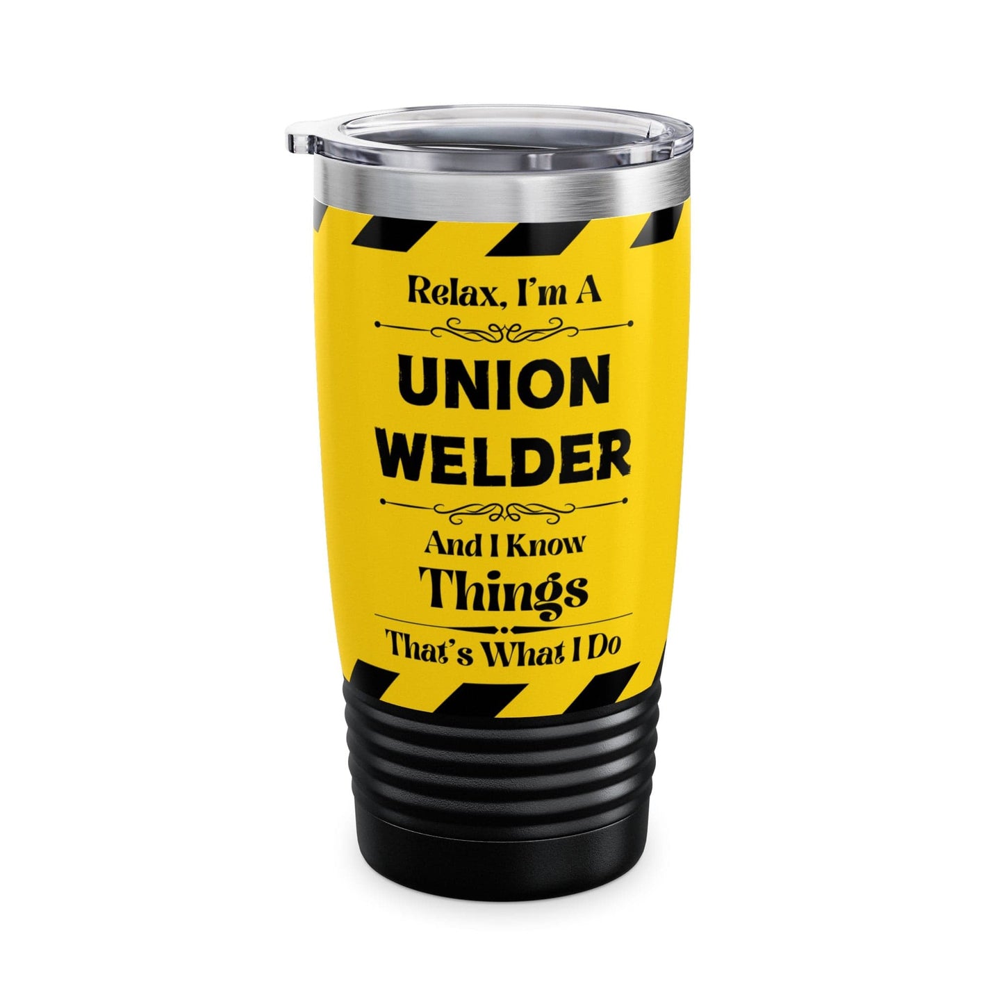 Mug Black / 20oz Relax, I'm A Union Welder, And I Know Things - Ringneck Tumbler, 20oz GiftsByJeff Gifts By Jeff Pittsburgh PA