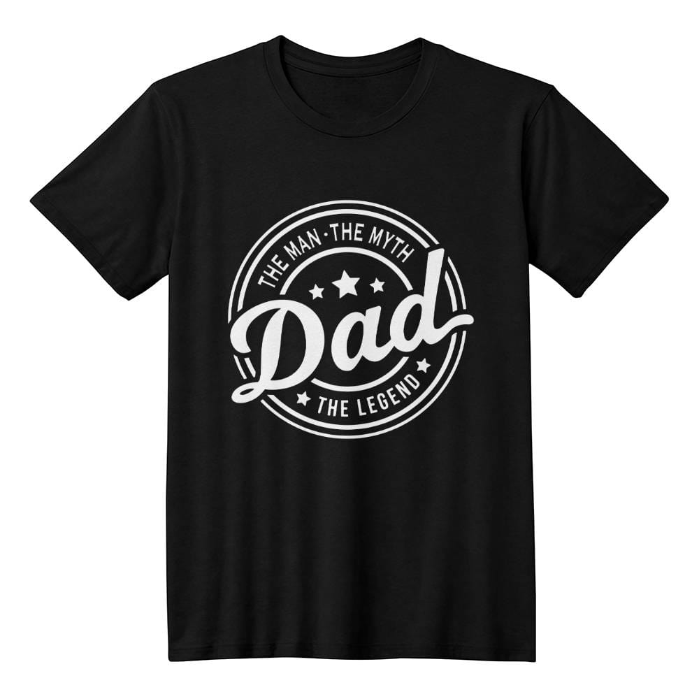 Apparel Black / 2XL DAD - The Man, The Myth, The Legend - Black Men's T-shirt GiftsByJeff Gifts By Jeff Pittsburgh PA