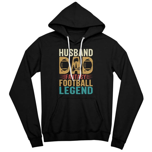 Jewelry Black / S Best Gift For Husband Dad - Fantasy Football Legend - Black Pullover Hooded Sweatshirt GiftsByJeff Gifts By Jeff Pittsburgh PA