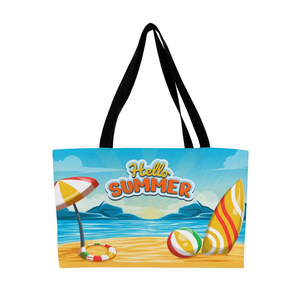 Jewelry Black Woven Strap Hello Summer Beach ~ Weekender Tote Bag GiftsByJeff Gifts By Jeff Pittsburgh PA