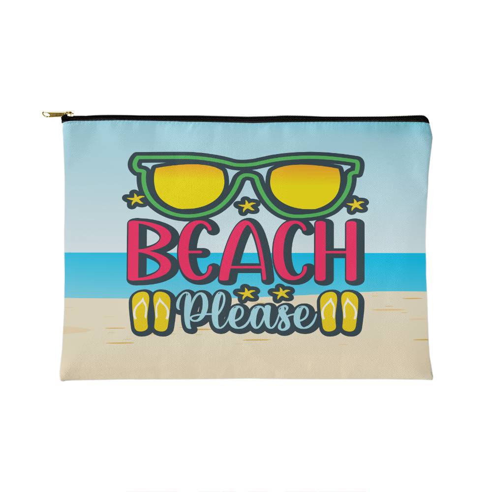 Jewelry Black Zipper Beach Vibes, Beach Please! - Small Fabric Zippered Pouch GiftsByJeff Gifts By Jeff Pittsburgh PA