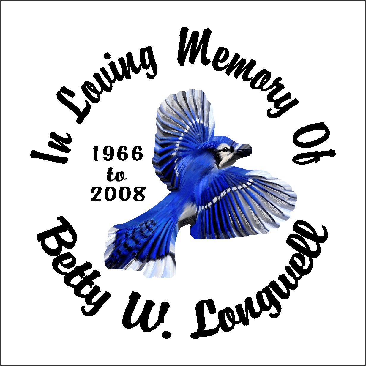 Car Decals Blue Jay Full Color - Celebration Of Life Decal GiftsByJeff Gifts By Jeff Pittsburgh PA