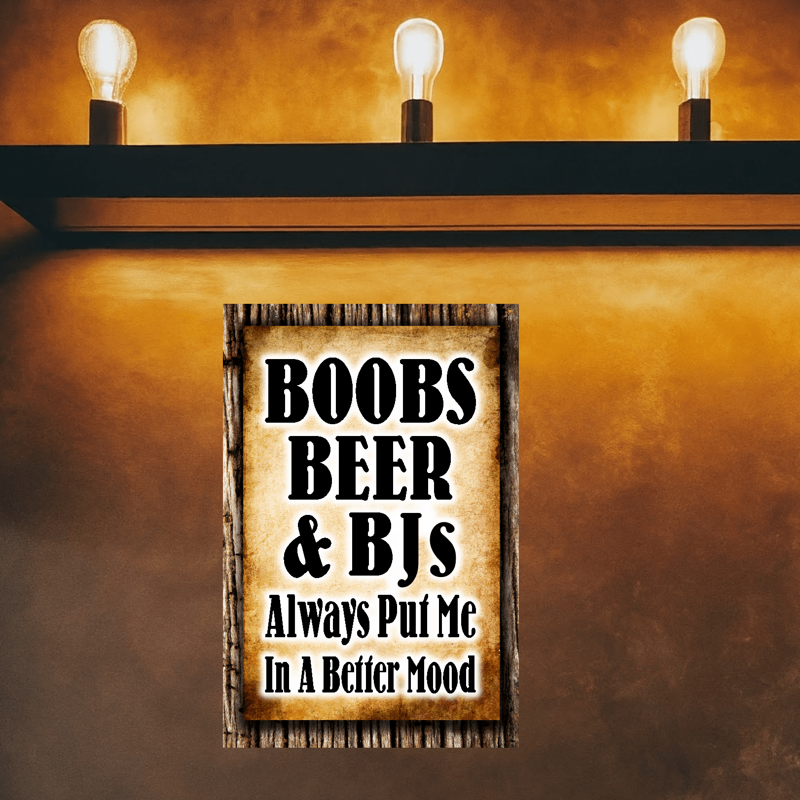 accessories Boobs, Beer & BJs Always Put Me In A Better Mood - 12" x 18" Vintage Metal Sign (Free Bottle Opener) GiftsByJeff Gifts By Jeff Pittsburgh PA