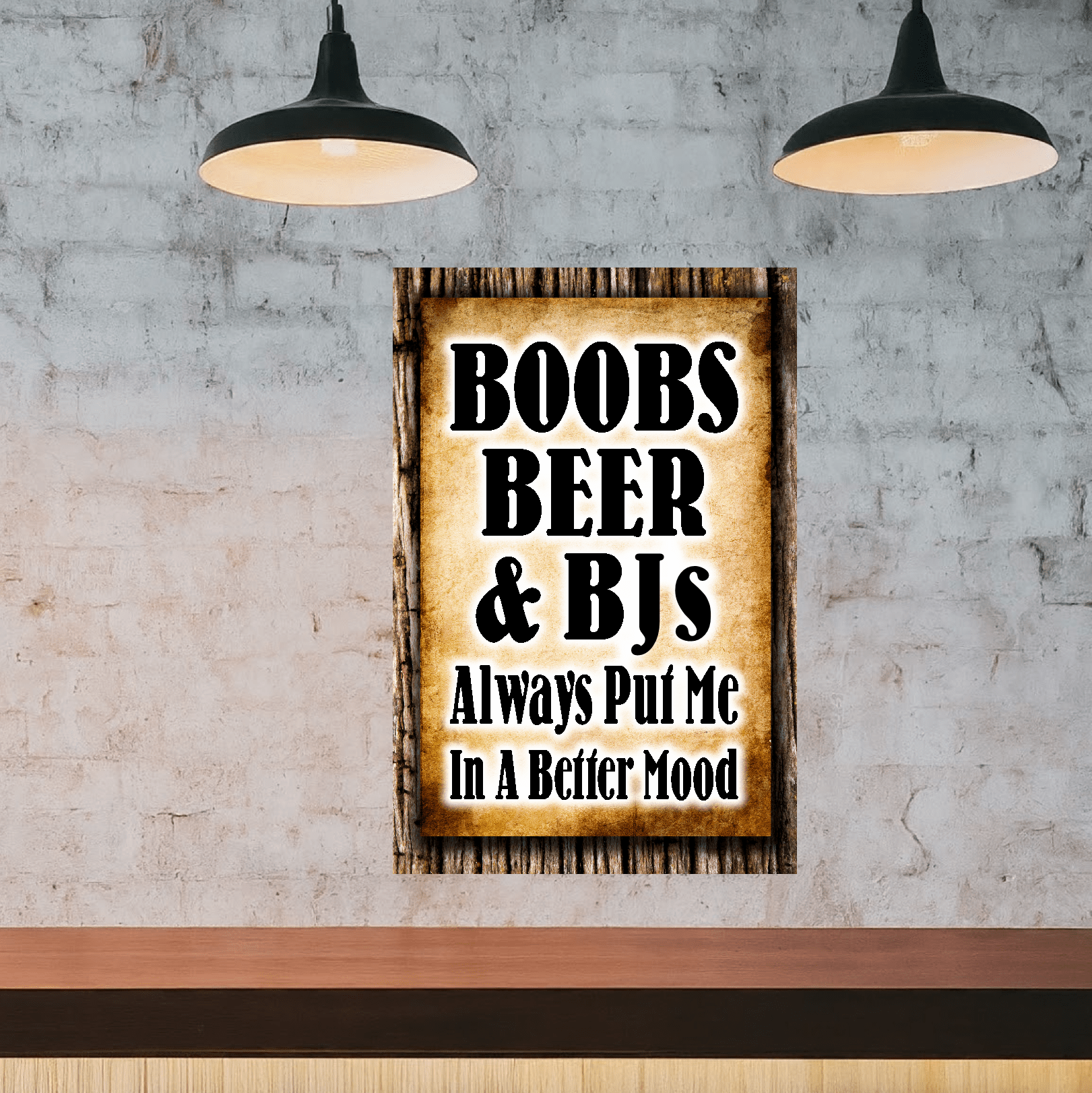 accessories Boobs, Beer & BJs Always Put Me In A Better Mood - 12" x 18" Vintage Metal Sign (Free Bottle Opener) GiftsByJeff Gifts By Jeff Pittsburgh PA