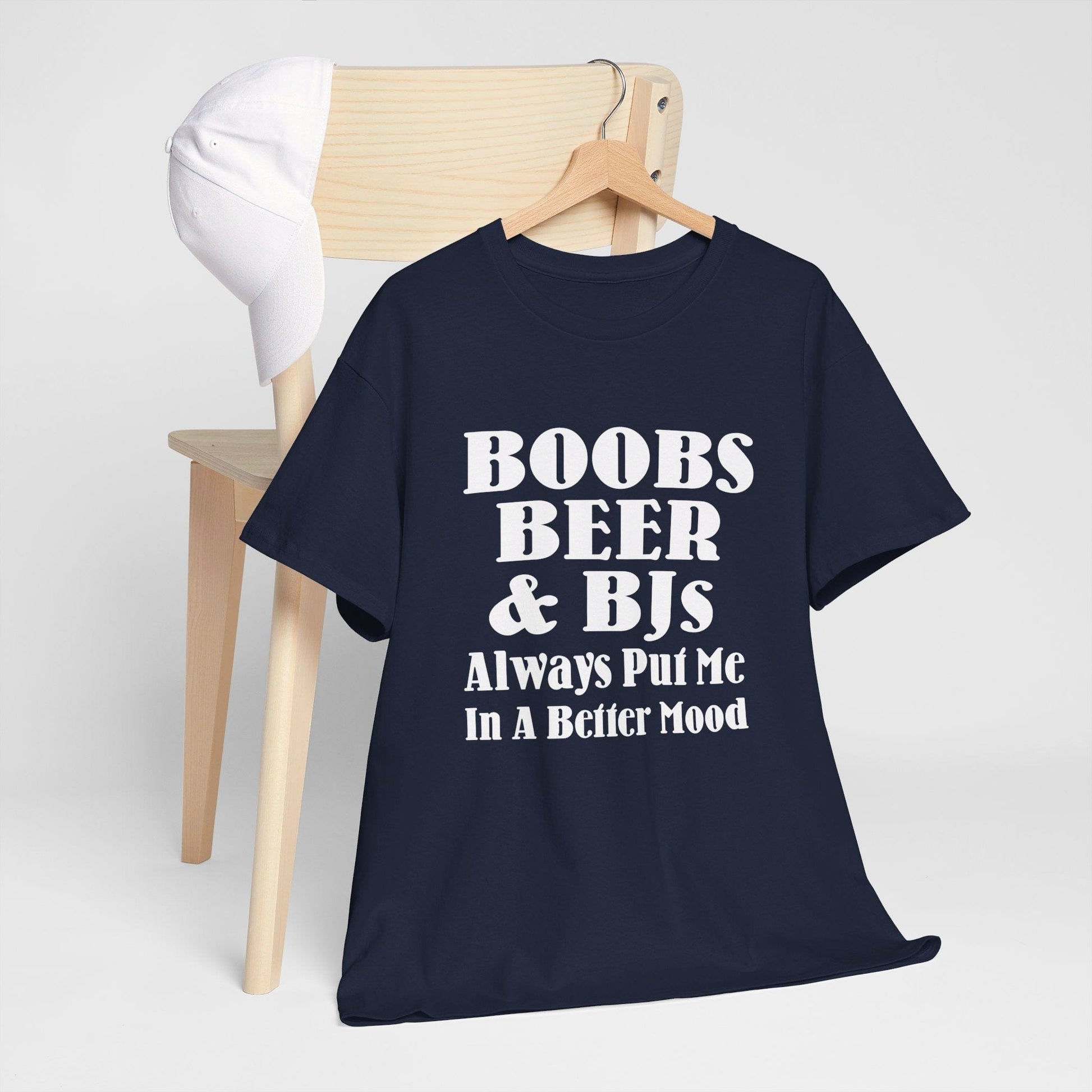 T-Shirt Boobs, Beer & BJs Always Put Me In A Better Mood - Gildan 5000 Unisex T-shirt GiftsByJeff Gifts By Jeff Pittsburgh PA