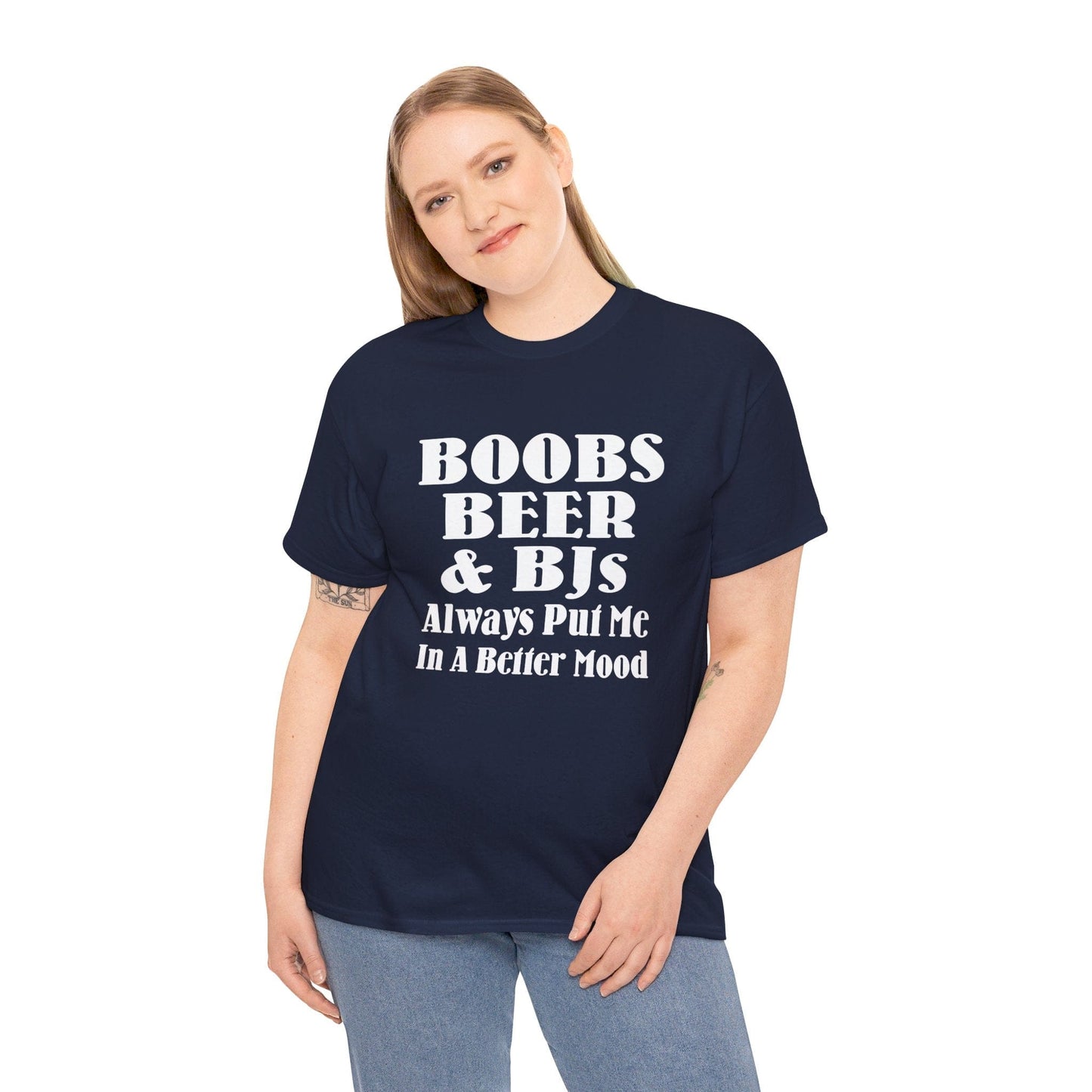 T-Shirt Boobs, Beer & BJs Always Put Me In A Better Mood - Gildan 5000 Unisex T-shirt GiftsByJeff Gifts By Jeff Pittsburgh PA