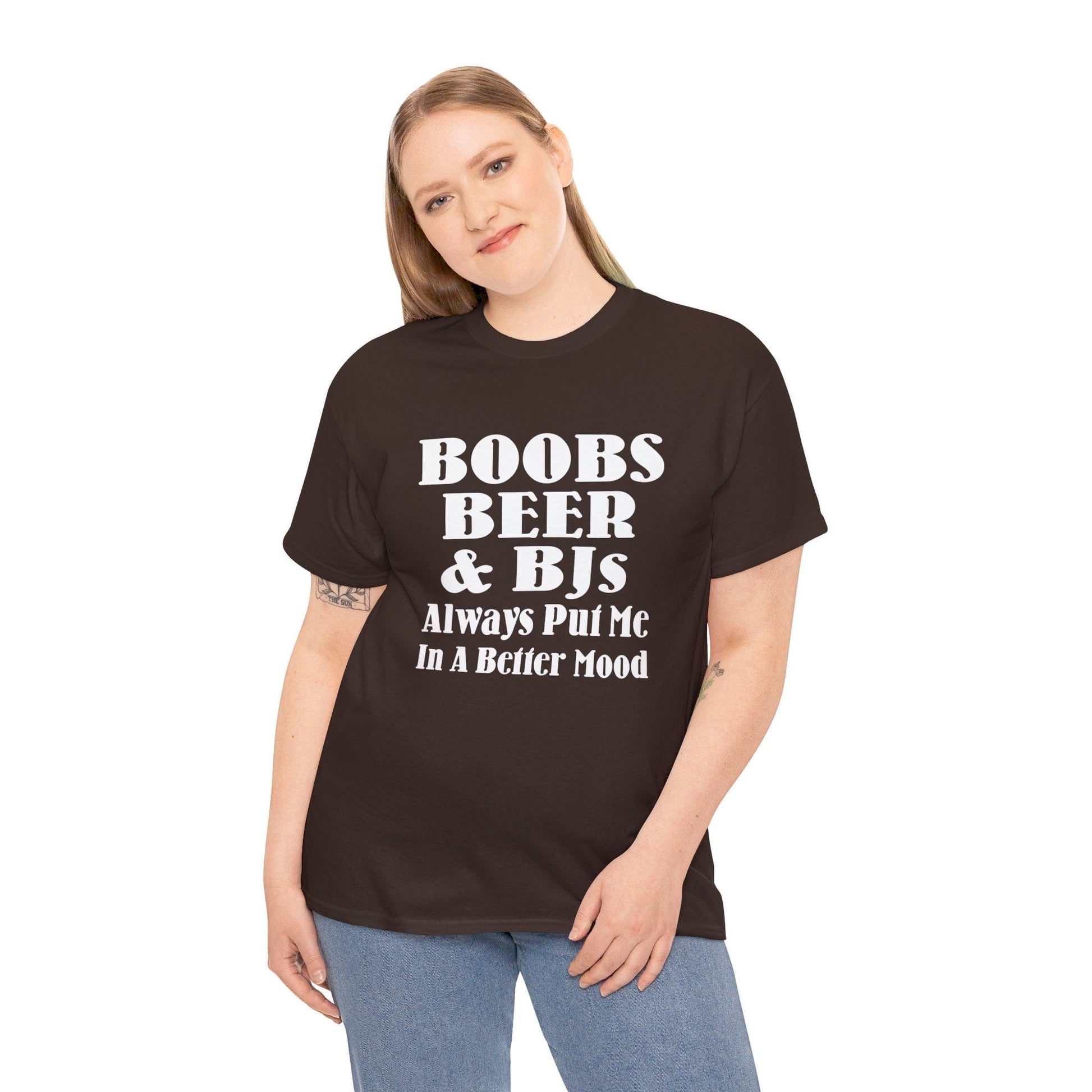 T-Shirt Boobs, Beer & BJs Always Put Me In A Better Mood - Gildan 5000 Unisex T-shirt GiftsByJeff Gifts By Jeff Pittsburgh PA