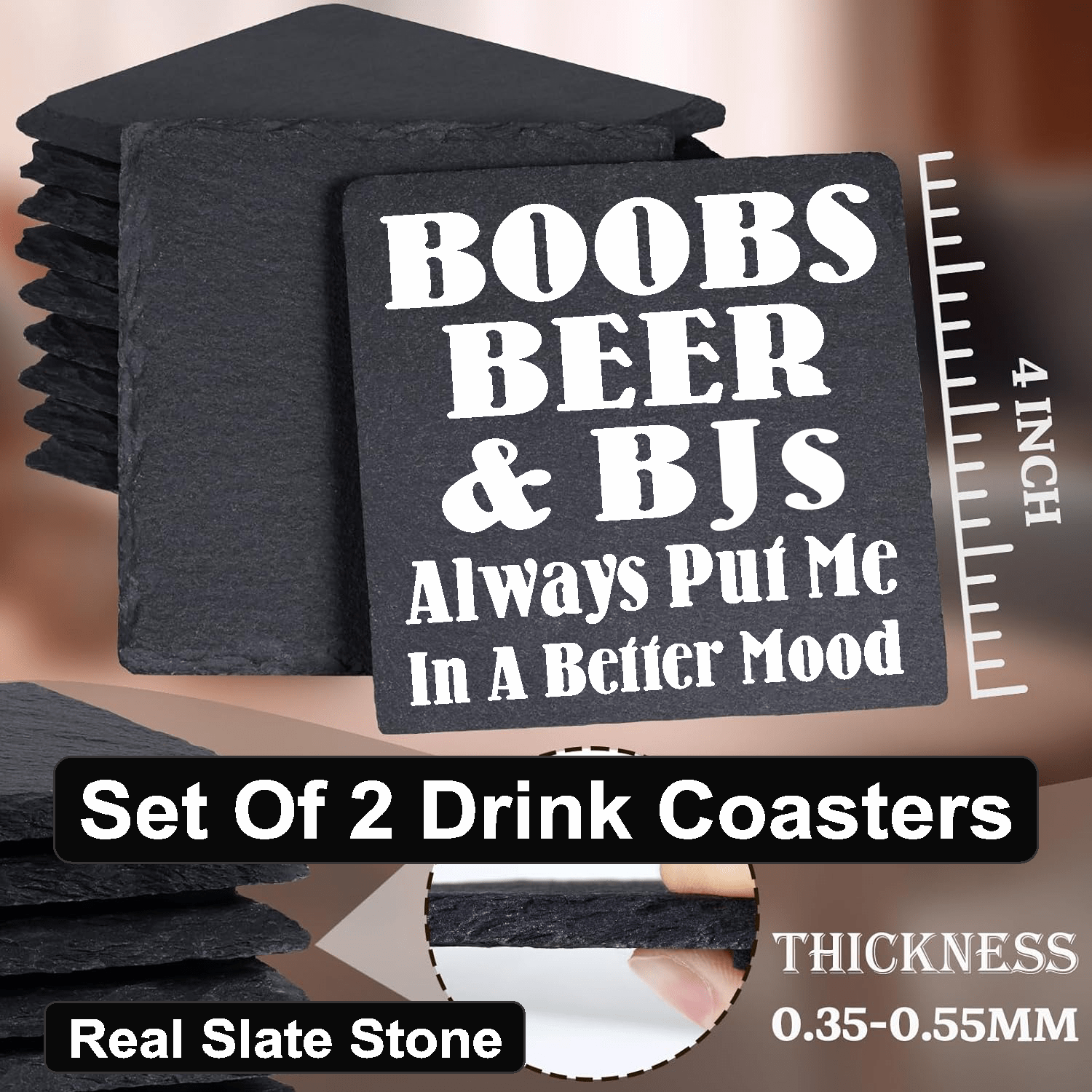 accessories Boobs, Beer & BJs - Always Put Me In A Better Mood - Sign Coaster Combo Boobs, Beer & BJs - Always Put Me In A Better Mood - Sign Coaster Combo GiftsByJeff Gifts By Jeff Pittsburgh PA