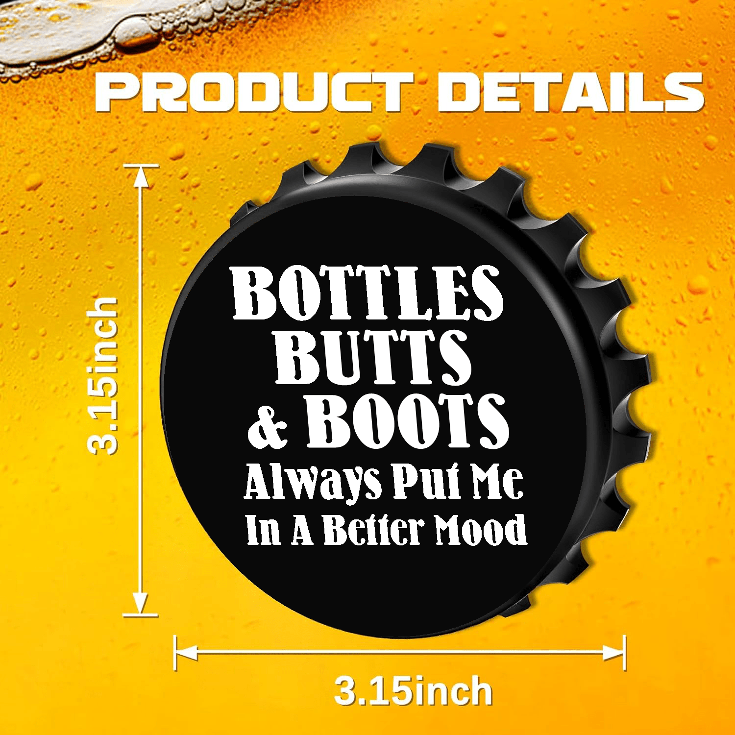 accessories Bottles, Butts & Boots Always Put Me In A Better Mood - 12" x 18" Vintage Metal Sign (Free Bottle Opener) GiftsByJeff Gifts By Jeff Pittsburgh PA