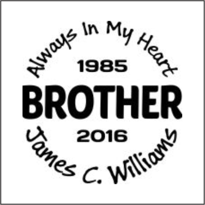 Car Decals BROTHER - Celebration Of Life Decal GiftsByJeff Gifts By Jeff Pittsburgh PA