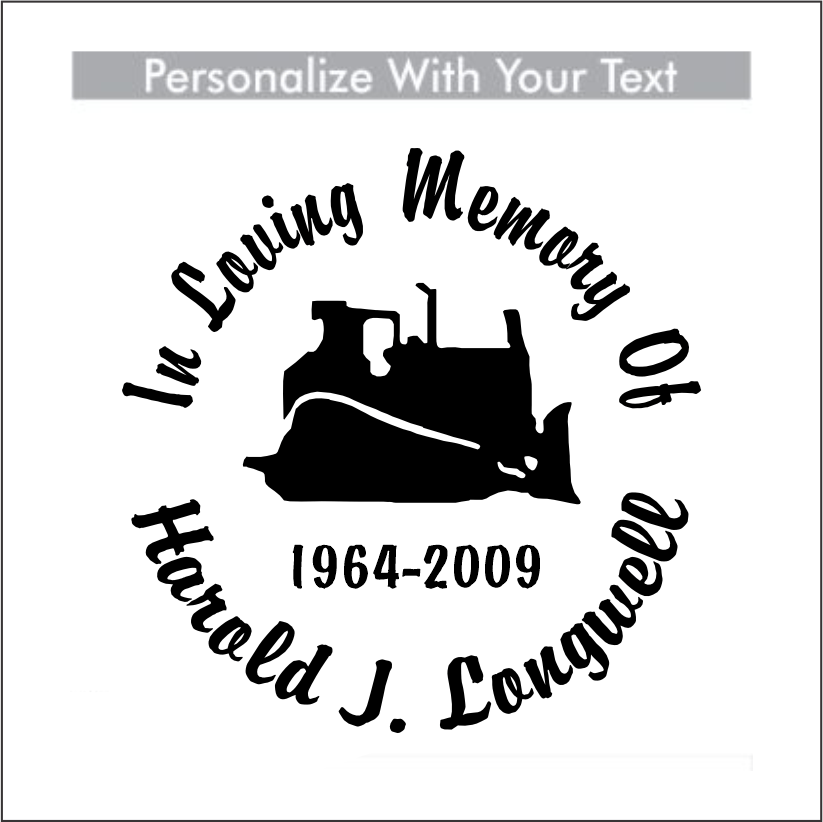 Car Decals Bulldozer - Celebration Of Life Decal GiftsByJeff Gifts By Jeff Pittsburgh PA