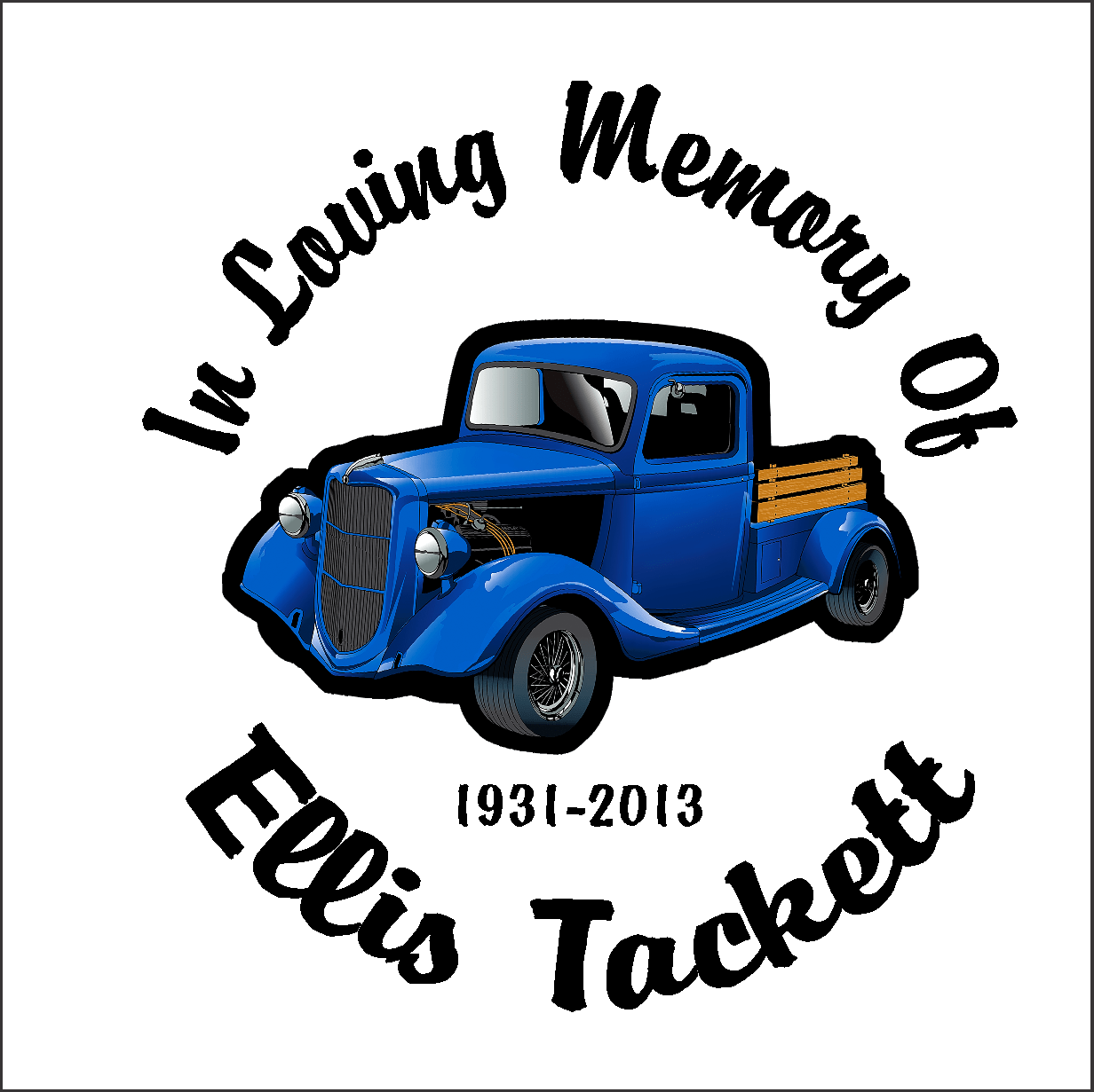 Car Decals Classic Truck Full Color - Celebration Of Life Decal GiftsByJeff Gifts By Jeff Pittsburgh PA