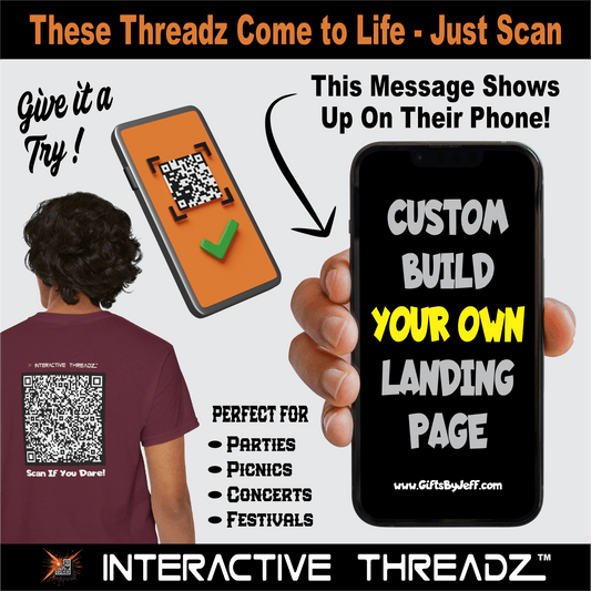 T-Shirt Custom Build Your Own Landing Page - QR Code Shirt - Gildan 5000 Unisex T-shirt GiftsByJeff Gifts By Jeff Pittsburgh PA