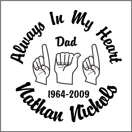 Car Decals DAD ASL - Celebration Of Life Decal GiftsByJeff Gifts By Jeff Pittsburgh PA