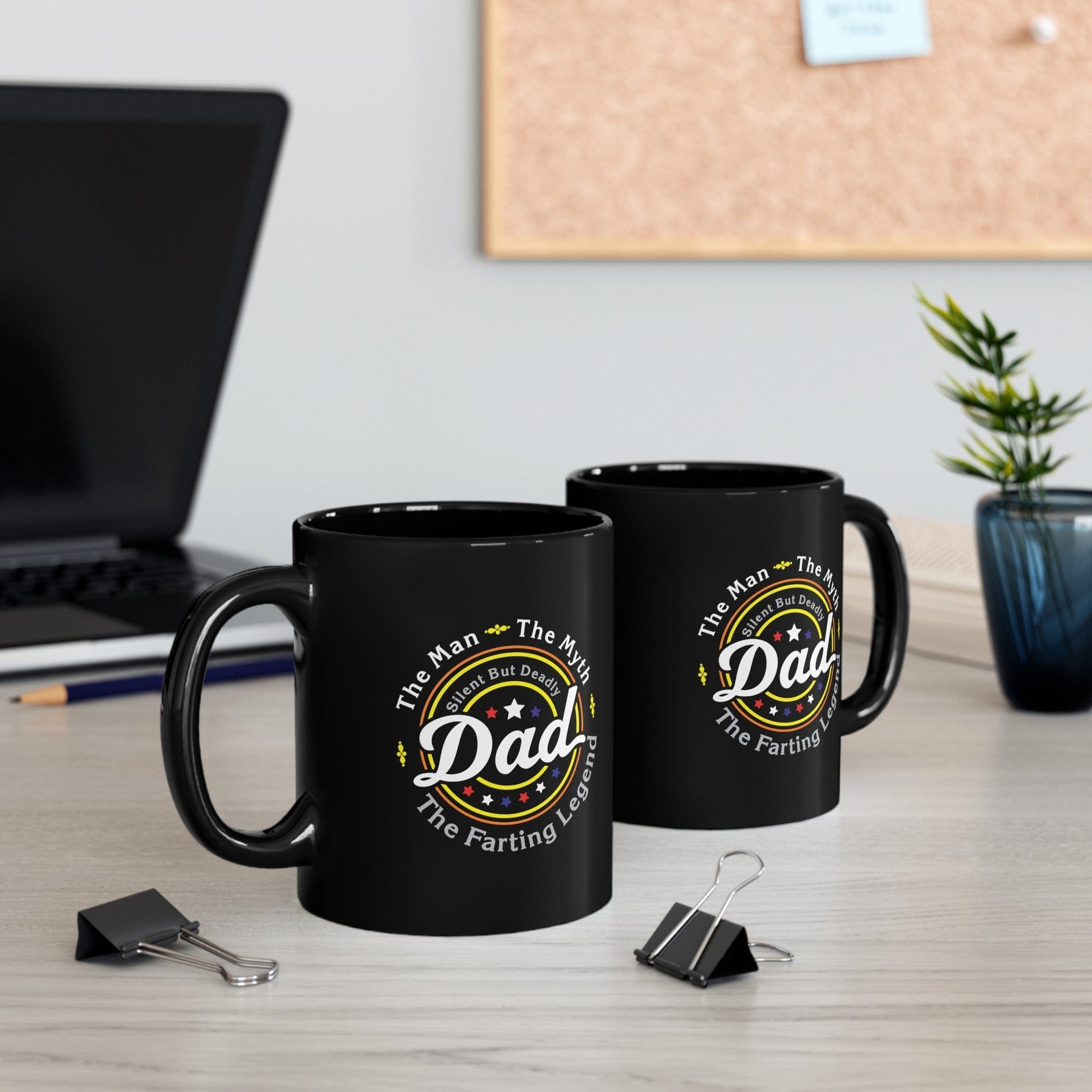 Mug DAD The Farting Legend - Black Mug (11oz, 15oz) GiftsByJeff Gifts By Jeff Pittsburgh PA