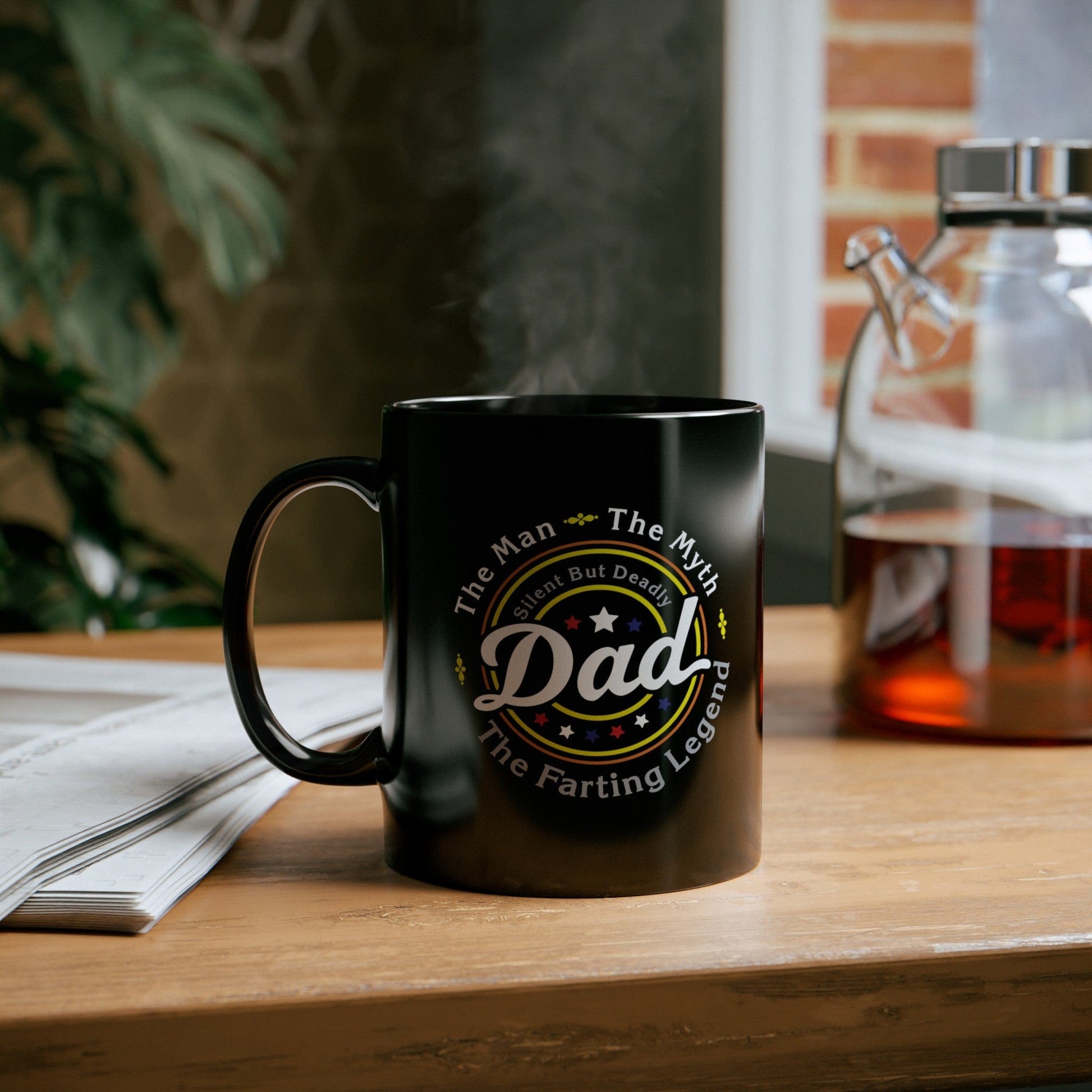 Mug DAD The Farting Legend - Black Mug (11oz, 15oz) GiftsByJeff Gifts By Jeff Pittsburgh PA