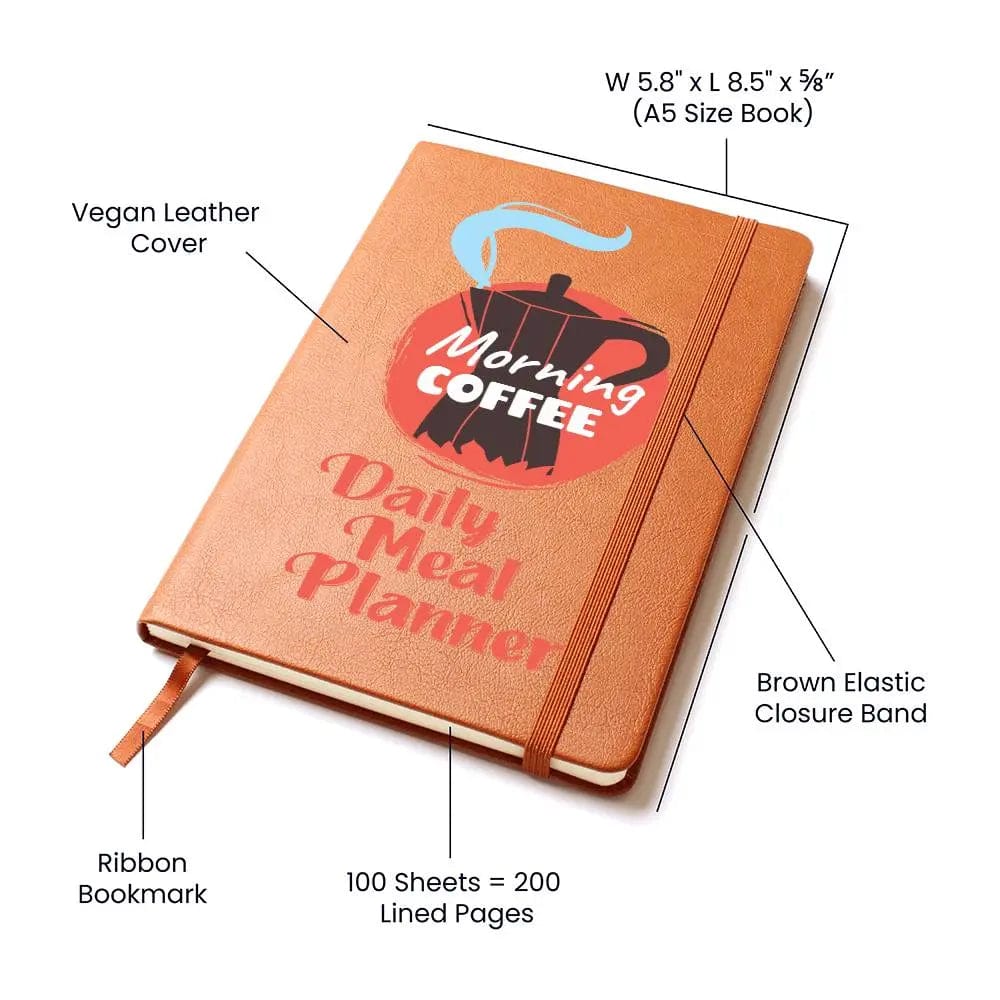 Jewelry Daily Meal Planner - Recipe Book, and Healthy Food Journal - Leatherbound Notebook GiftsByJeff Gifts By Jeff Pittsburgh PA