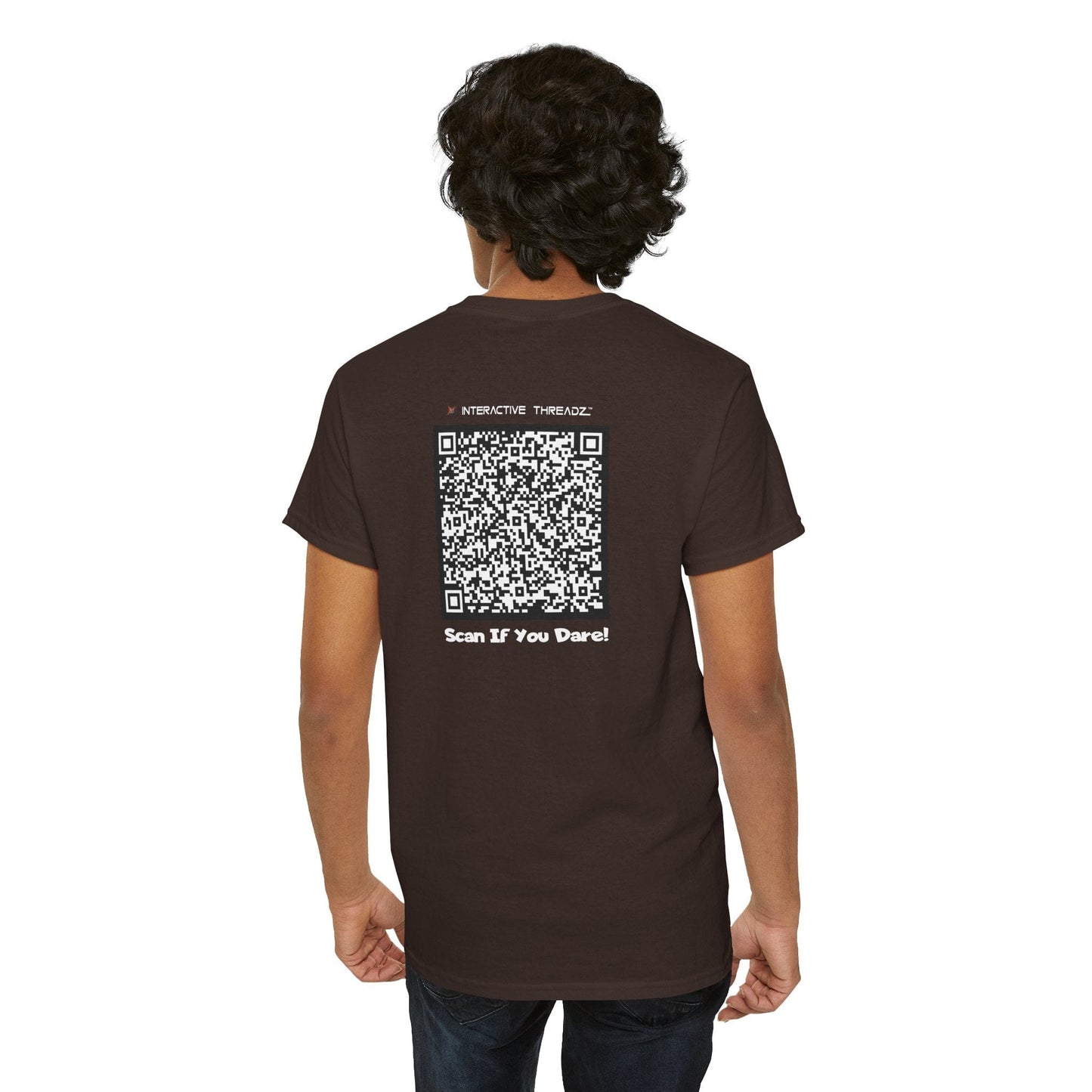 T-Shirt Dark Chocolate / S Who Needs Therapy When You've Got Titties & Beer - QR Code Shirt - Gildan 5000 Unisex T-shirt GiftsByJeff Gifts By Jeff Pittsburgh PA