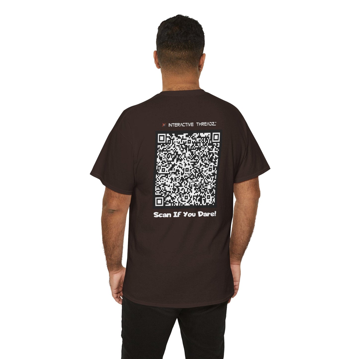 T-Shirt Dark Chocolate / S You Owe Me A Beer, Or A Peek At Your Titties - QR Code Shirt - Gildan 5000 Unisex T-shirt GiftsByJeff Gifts By Jeff Pittsburgh PA