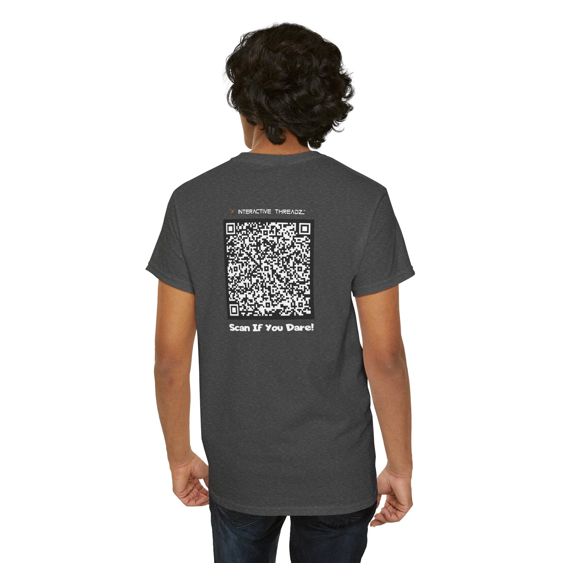 T-Shirt Dark Heather / S Who Needs Therapy When You've Got Titties & Beer - QR Code Shirt - Gildan 5000 Unisex T-shirt GiftsByJeff Gifts By Jeff Pittsburgh PA