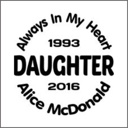 Car Decals DAUGHTER - Celebration Of Life Decal GiftsByJeff Gifts By Jeff Pittsburgh PA