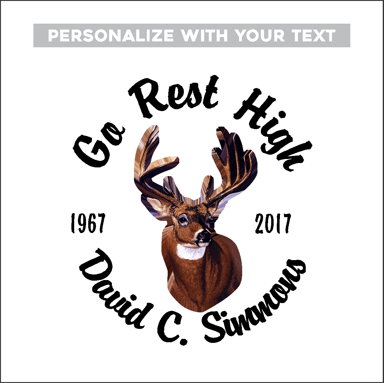 Car Decals Deer Head Full Color - Celebration Of Life Decal GiftsByJeff Gifts By Jeff Pittsburgh PA