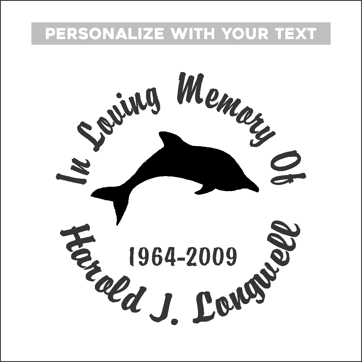 Car Decals Dolphin Silhouette - Celebration Of Life Decal GiftsByJeff Gifts By Jeff Pittsburgh PA