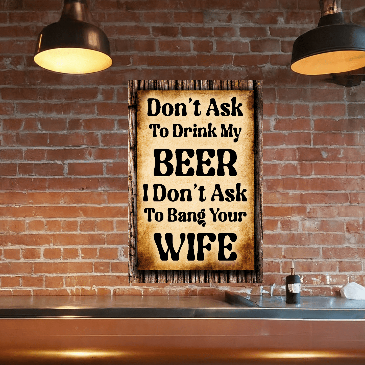 accessories Don't Ask To Drink My Beer - 12" x 18" Vintage Metal Sign GiftsByJeff Gifts By Jeff Pittsburgh PA