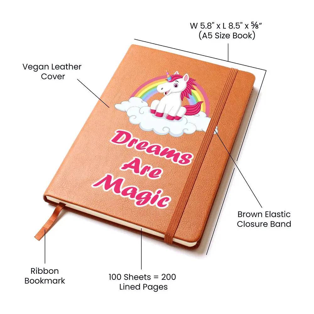 Jewelry Dreams Are Magic - Leather Bound Journal, Notebook GiftsByJeff Gifts By Jeff Pittsburgh PA