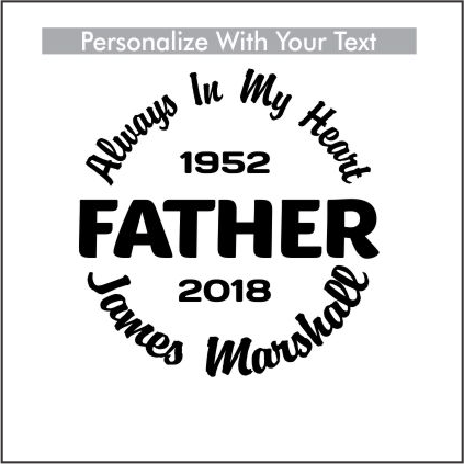 Car Decals FATHER - Celebration Of Life Decal GiftsByJeff Gifts By Jeff Pittsburgh PA