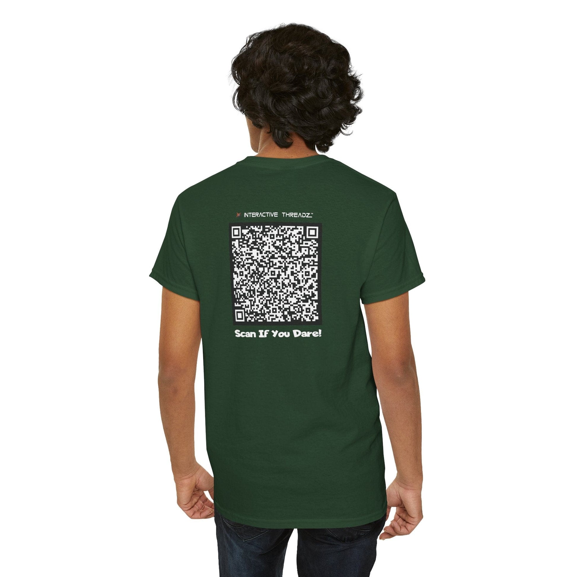 T-Shirt Forest Green / S Bourbon, Beer & Babes, Three Things That Never Fail To Give Me A Headache - QR Code Shirt - Gildan 5000 Unisex T-shirt GiftsByJeff Gifts By Jeff Pittsburgh PA