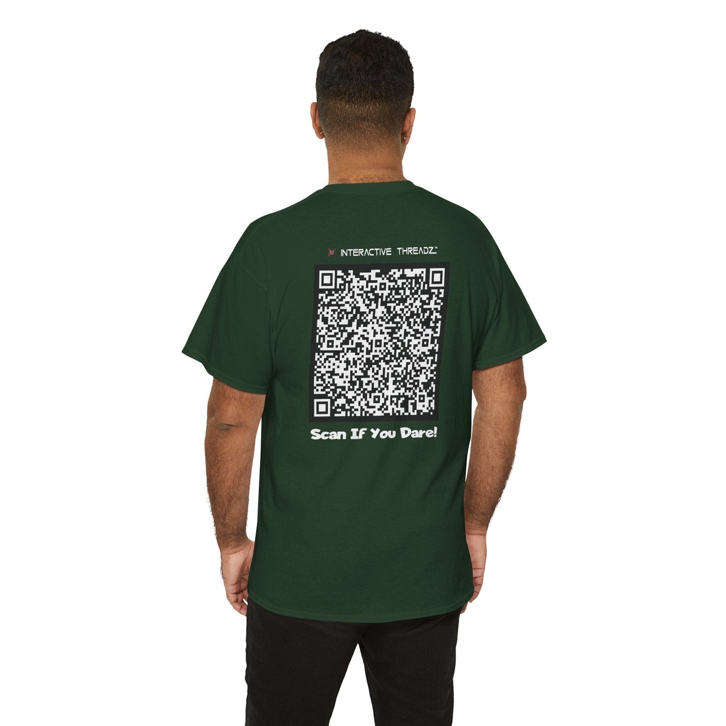 T-Shirt Forest Green / S You Owe Me A Beer, Or A Peek At Your Titties - QR Code Shirt - Gildan 5000 Unisex T-shirt GiftsByJeff Gifts By Jeff Pittsburgh PA