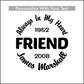 Car Decals FRIEND - Celebration Of Life Decal GiftsByJeff Gifts By Jeff Pittsburgh PA